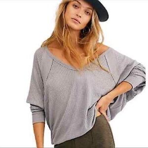 Free People Women's Santa Clara Thermal Top in Gray